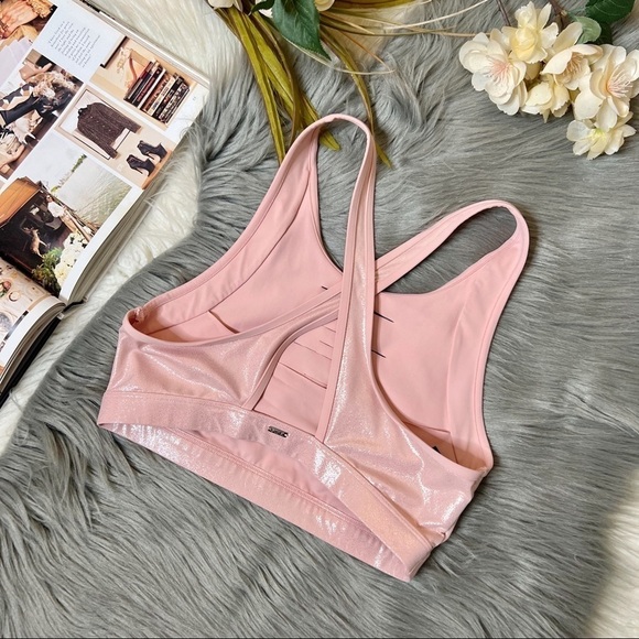 NEW PINK Victoria’s Secret Ultimate Gleam Racer Back Sports Bra Sz S - Picture 6 of 8